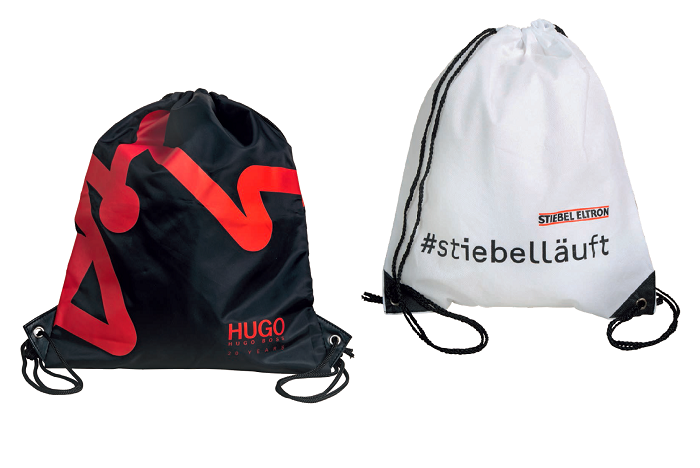 Gym Bags als individueller Werbeartikel - Hugo Boss und Stiebel Eltron